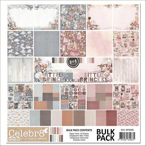 Celebr8 - Little Prince & Princess - 12x12 Bulk Pack
