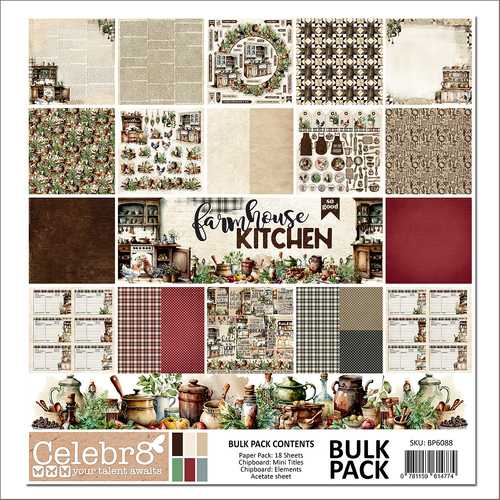 Celebr8 - Farmhouse Kichen - 12x12 Bulk Pack