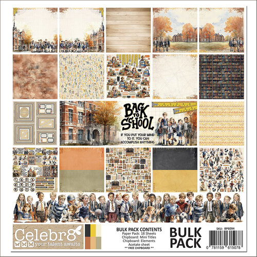 Celebr8 - Back to School - 12x12 Bulk Pack