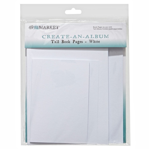 49 and Market - Create-An-Album Tall Book Pages - White