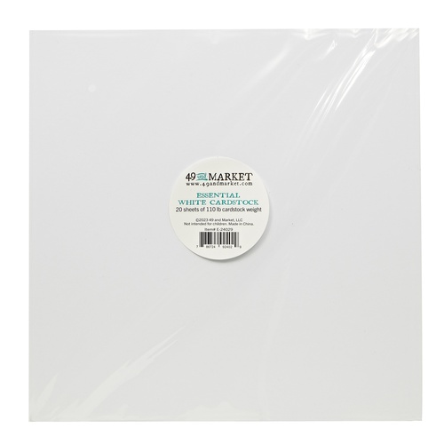 49 and Market - Essential Cardstock 12"X12" 20/Pkg - White