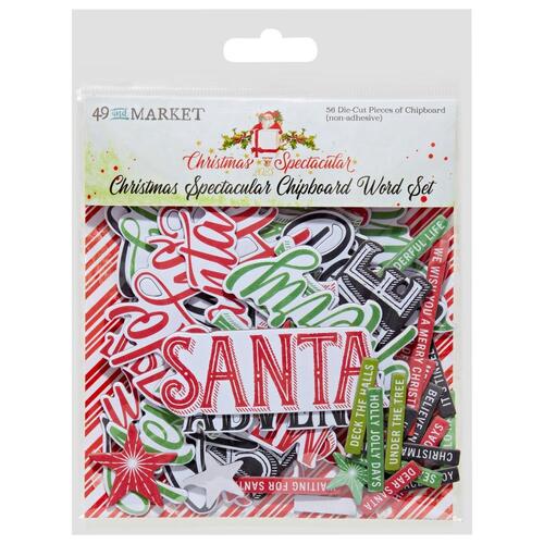 49 And Market - Christmas Spectacular Word – Chipboard Set
