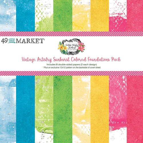 49 and Market - Vintage Artistry Sunburst Colored Foundations - 12x12 Collection Pack