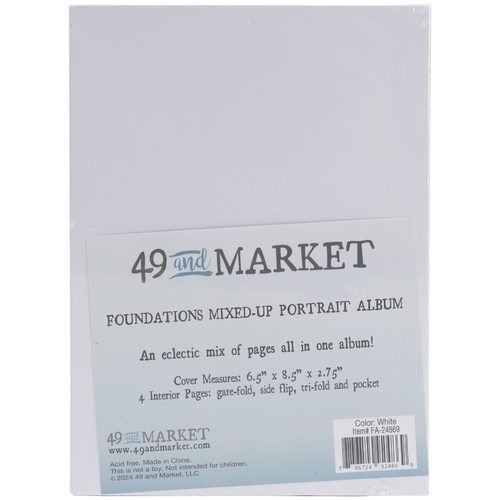 49 and Market - Foundations Mixed Up Portrait Album - White