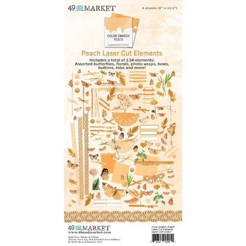 49 and Market - Color Swatch: Peach - Laser Cut Elements