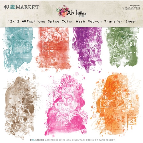 49 and Market - ARToptions Spice Color Wash - Rub-Ons 12"x12"