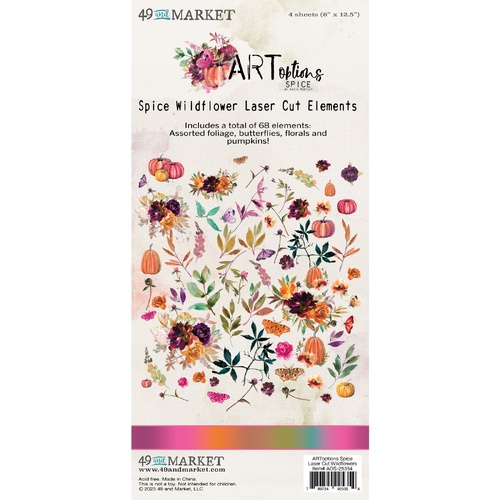49 and Market - ARToptions Spice Wildflowers - Laser Cut Elements