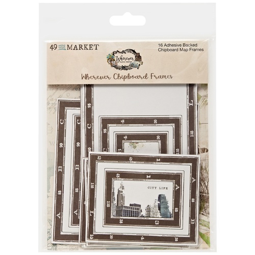 49 And Market - Wherever – Chipboard Map Frames