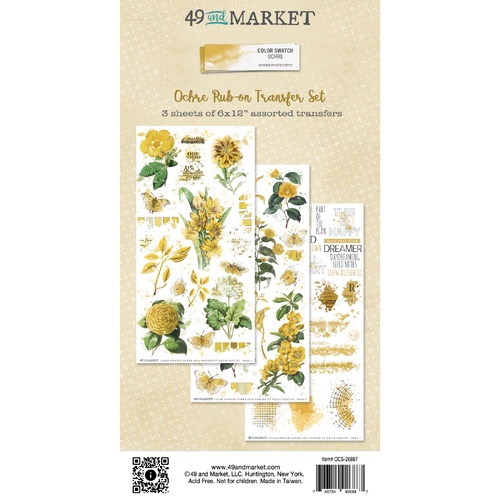 49 and Market - Color Swatch: Ochre - Rub-Ons