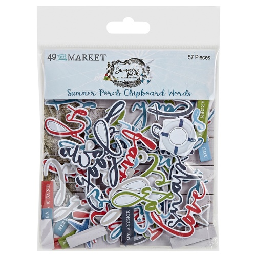 49 And Market - Summer Porch – Chipboard Word Set