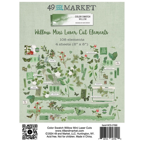 49 and Market - Color Swatch: Willow - Mini Laser Cut Elements