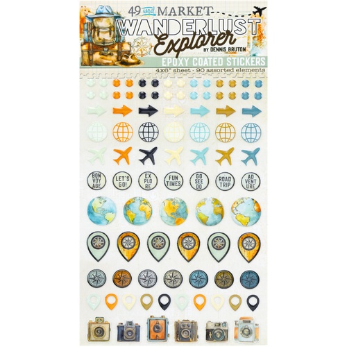 49 and Market - Wanderlust Explorer - Epoxy Coated Stickers