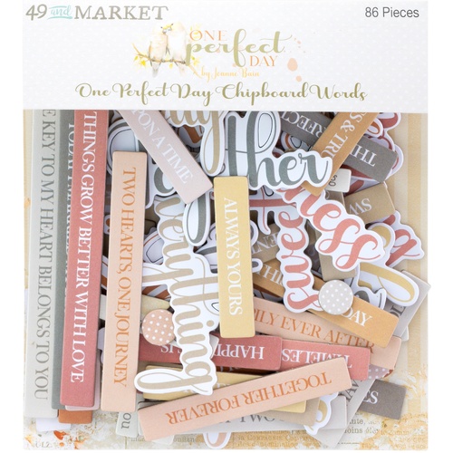 49 And Market - One Perfect Day – Chipboard Words