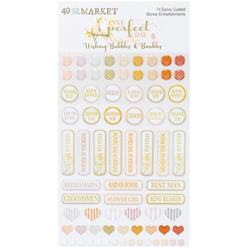 49 and Market - One Perfect Day - Epoxy Coated Stickers