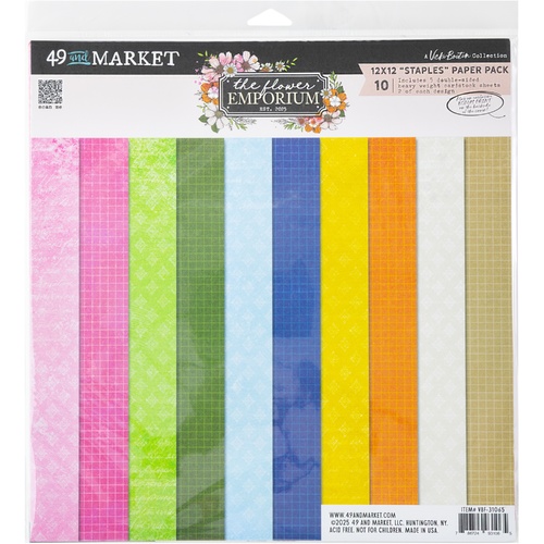49 and Market - The Flower Emporium - 12x12 Staples Pack
