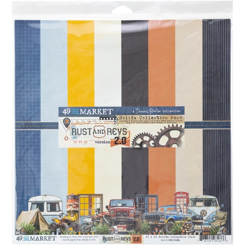 49 and Market - Rust & Revs 2.0 - 12x12 Solids Pack