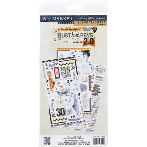 49 and Market - Rust & Revs 2.0 - Rub-On Transfers