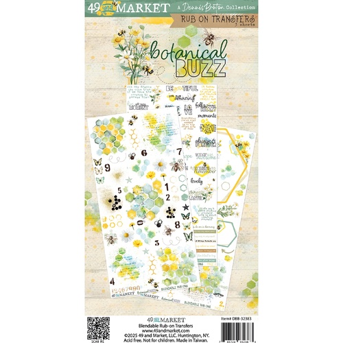 49 and Market - Botanical Buzz - Rub-On Transfers