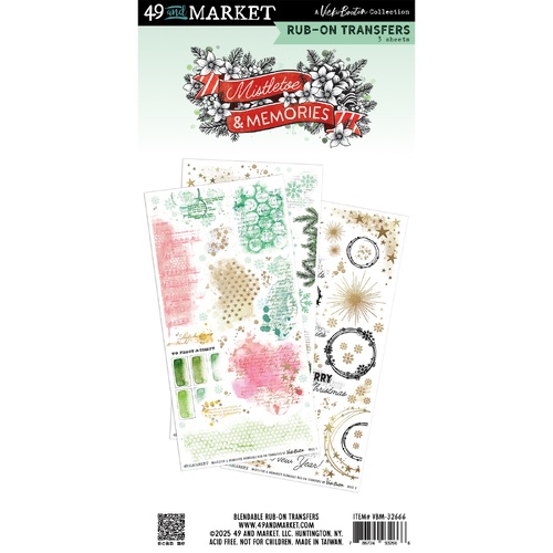 49 and Market - Mistletoe & Memories - Blendable Rub-On Transfers