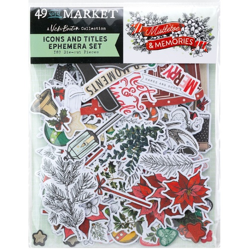 49 and Market - Mistletoe & Memories - Icon and Titles Ephemera