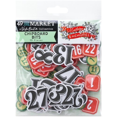 49 And Market - Mistletoe & Memories – Chipboard Bits