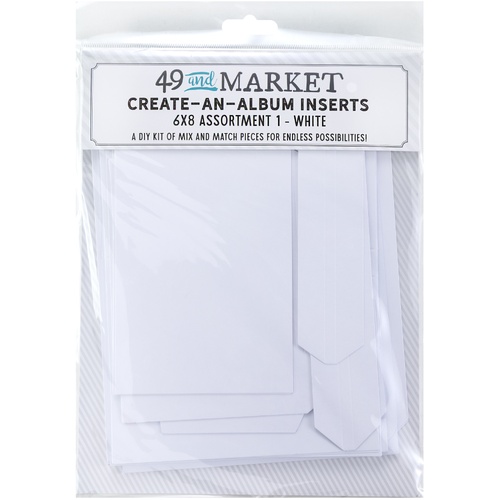 49 and Market - Create-An-Album Foundation Inserts - Assortment 1 White