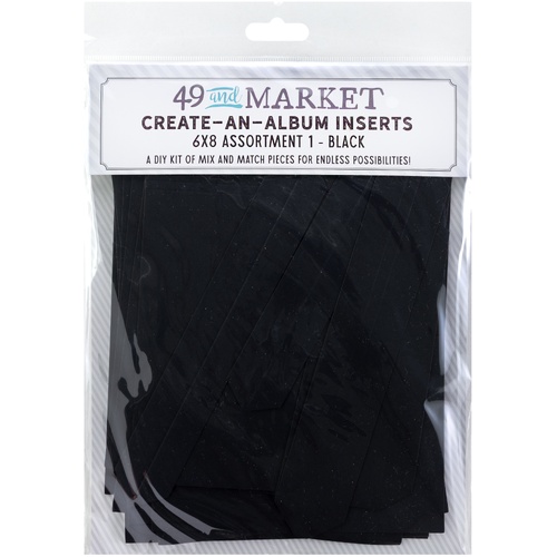 49 and Market - Create-An-Album Foundation Inserts - Assortment 1 Black