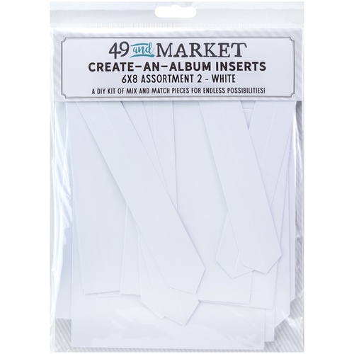 49 and Market - Create-An-Album Foundation Inserts - Assortment 2 White