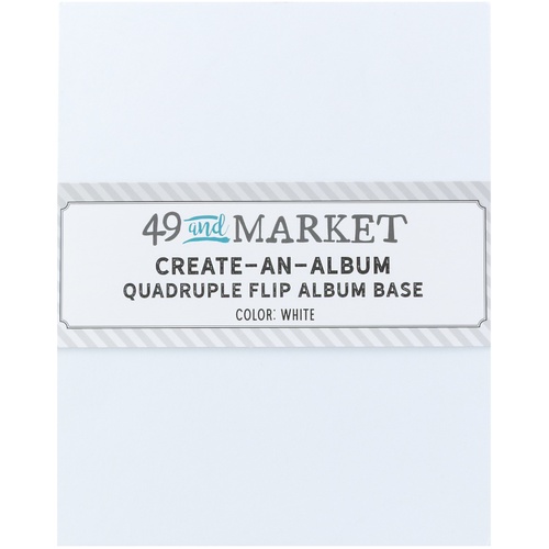 49 and Market - Create-An-Album Quadruple Flip Album Base - White