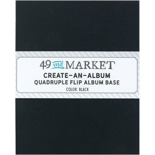 49 and Market - Create-An-Album Quadruple Flip Album Base - Black