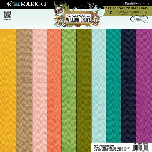 49 and Market - Curiosities In Willow Grove Staples - 12x12 Collection Pack