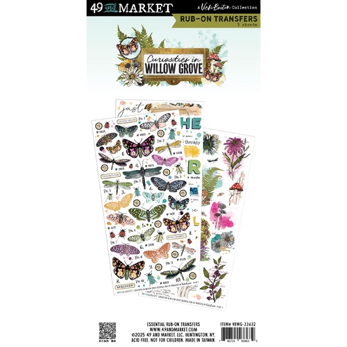 49 and Market - Curiosities In Willow Grove - Essential Rub-On Transfers