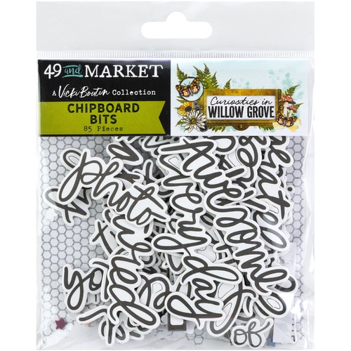 49 and Market - Curiosities In Willow Grove - Chipboard Bits