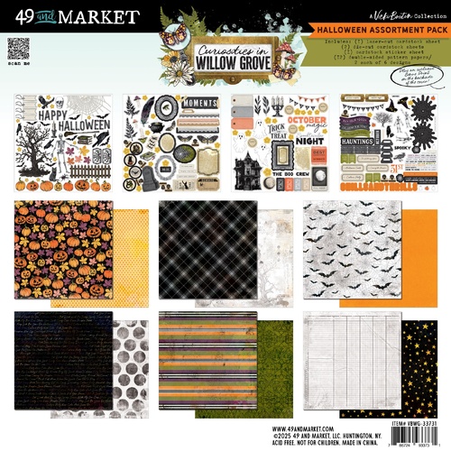 49 and Market - Curiosities In Willow Grove Halloween Assortment - 12x12 Collection Pack