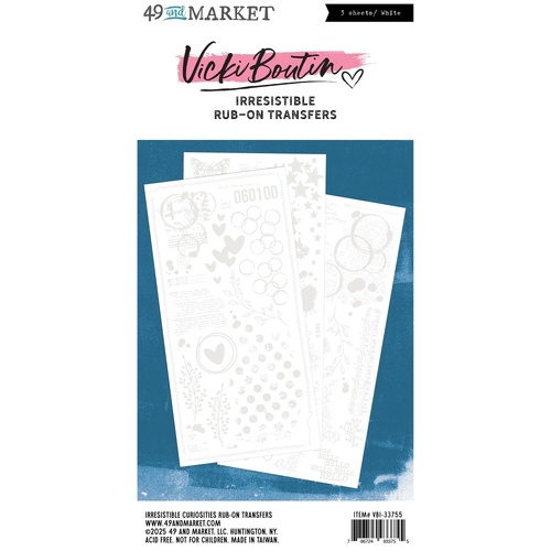 49 and Market - Irresistible Curiosities By Vicki Boutin - Rub-On Transfers