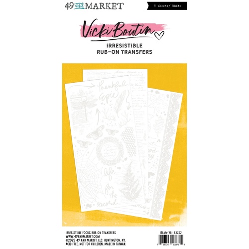 49 and Market - Irresistible Focus By Vicki Boutin - Rub-On Transfers