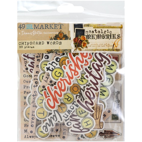 49 And Market - Nostalgic Memories – Chipboard Words