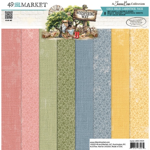 49 and Market - Whispering Way - 12x12 Solid Collection Pack