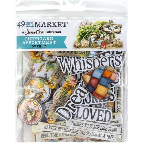 49 And Market -Whispering Way – Chipboard Assortment