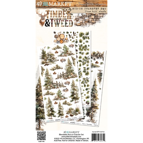 49 and Market - Timber & Tweed - Essential Rub-On Transfers