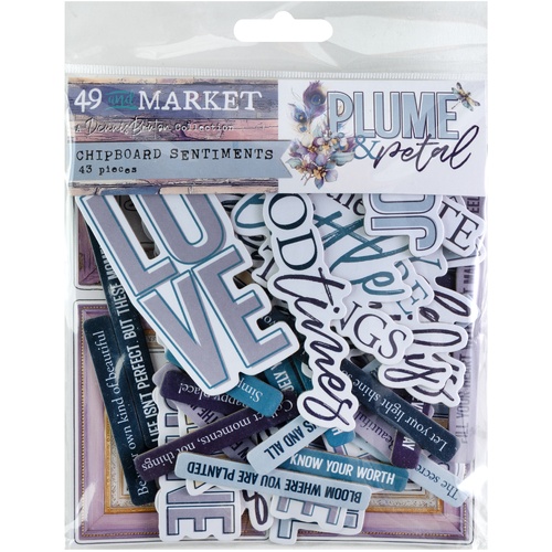 49 And Market - Plume % Petal – Chipboard Sentiments