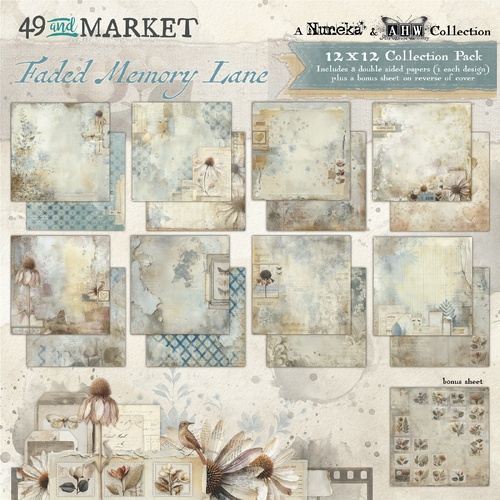 49 and Market - Faded Memory Lane - 12x12 Collection Paper Pack