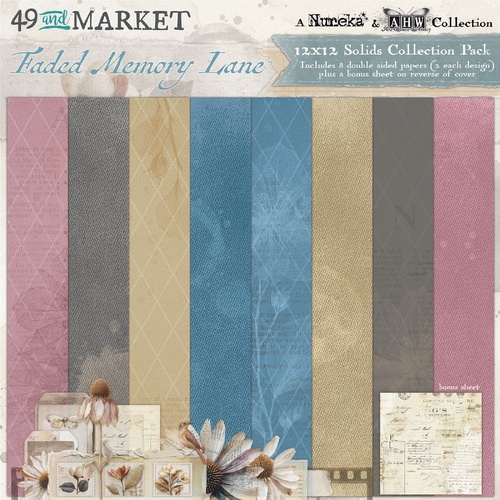 49 and Market - Faded Memory Lane - 12x12 Solid Collection Pack
