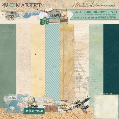 49 and Market - Travel Diaries - 12x12 Solids Collection Pack