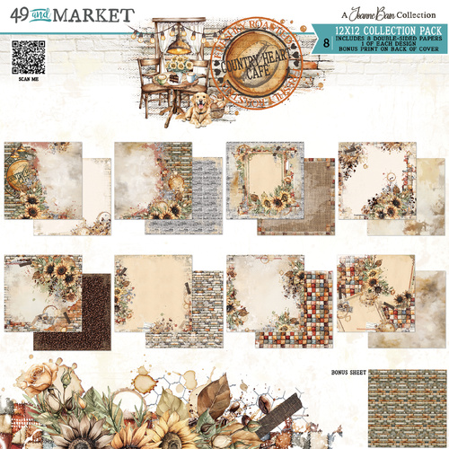 49 and Market - Country Heart Cafe - 12x12 Collection Paper Pack