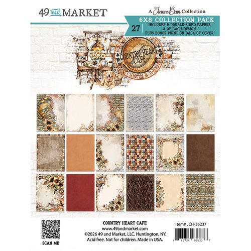 49 and Market - Country Heart Cafe - 6x8 Collection Paper Pack