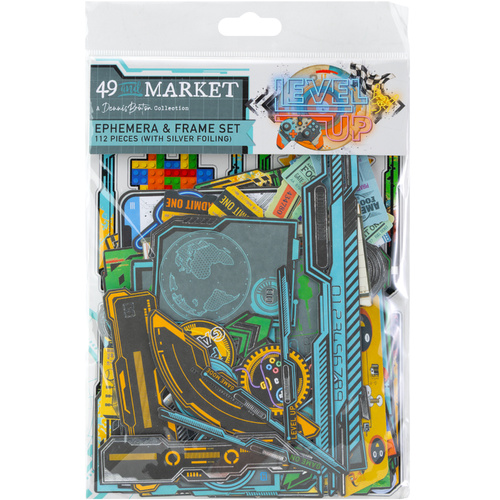 49 and Market - Level Up - Ephemera & Frame Set with foil