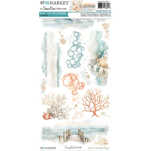 49 and Market - Coastal Soul - Rub-On Transfer Set