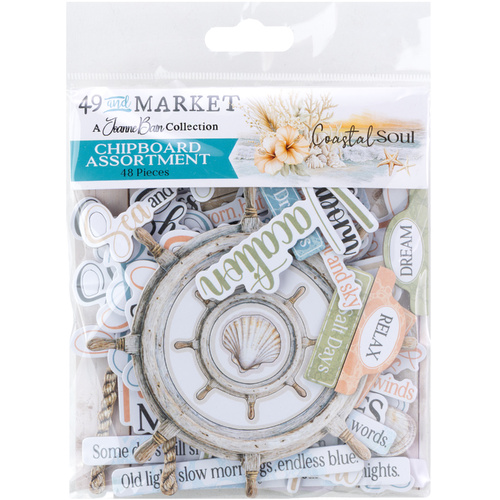 49 And Market - Coastal Soul – Chipboard Assortment