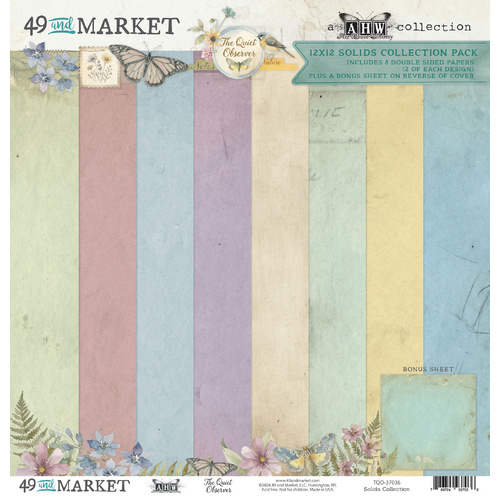 49 and Market - The Quiet Observer - 12x12 Solids Collection Pack